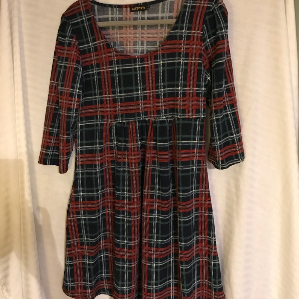 Tartan Plaid Tunic Dress - VGUC